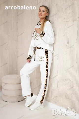 Дамски комплект от две части суичър комплект Paris + панталон, 6цвята , снимка 6 - Комплекти - 47758310