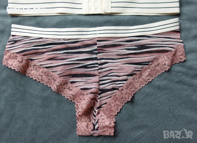 S/M тюлен комплект бразилиана и сутиен с дантела, снимка 6 - Бельо - 37873344