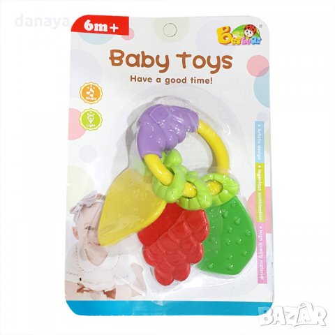 1789 Бебешка гризалка играчка дрънкалка Плодове