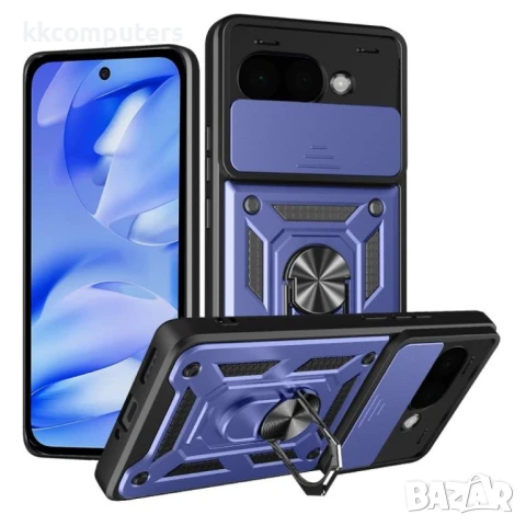 Google Pixel 9a Удароустойчив Ring Holder Калъф и Протектор, снимка 4 - Калъфи, кейсове - 51122561