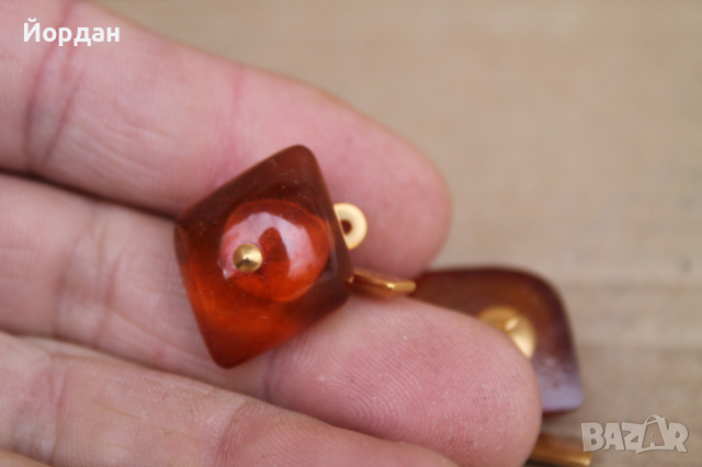 СССР кехлибарени копчета за ръкавели, снимка 8 - Антикварни и старинни предмети - 44792684