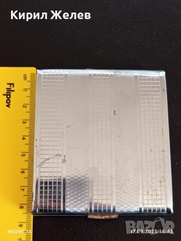 Стара рядка табакера сребрист цвят от соца за КОЛЕКЦИЯ ДЕКОРАЦИЯ 51092, снимка 6 - Други ценни предмети - 51745957