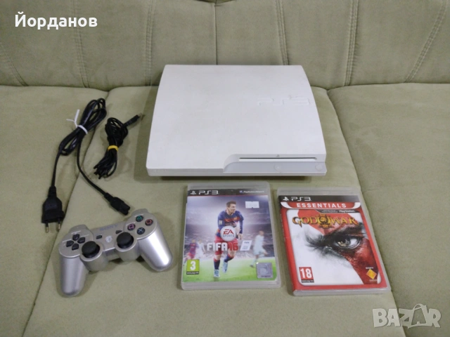 Playstation 3 Slim White 320gb. комплект 