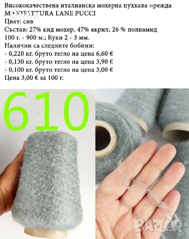 Висококачествени италиански прежди на бобини, снимка 15 - Други - 52042454