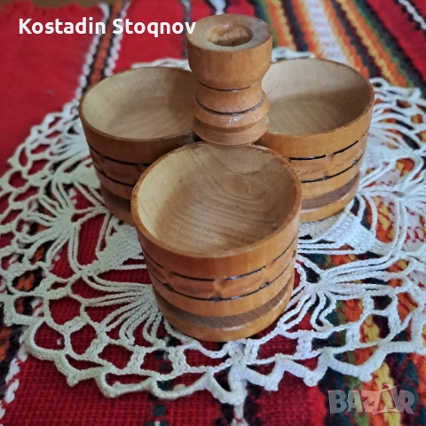 Дървени прибори за маса, снимка 2 - Вази - 43533924