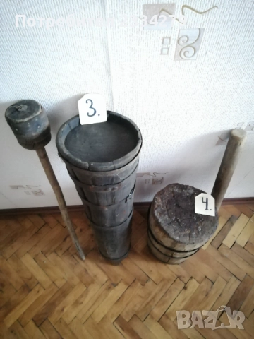 Стари дървени съдове, буталки за мляко и чутури-чукала за продукти. , снимка 6 - Антикварни и старинни предмети - 52319829