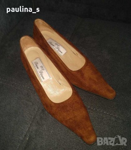 Италиански обувки от еко велур , снимка 4 - Дамски елегантни обувки - 29917235
