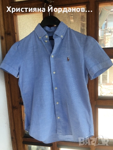 Дамска риза с къс ръкав от Polo Ralph Lauren с бродирано лого,ХС, снимка 10 - Ризи - 54326247