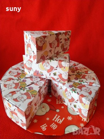 Картонена торта с Дядо Коледа , снимка 3 - Коледни подаръци - 31104866