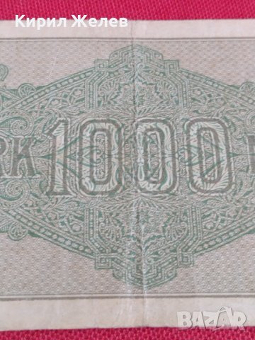 Райх банкнота 1000 марки 1922г. Германия рядка за колекционери 28215, снимка 8 - Нумизматика и бонистика - 37143403