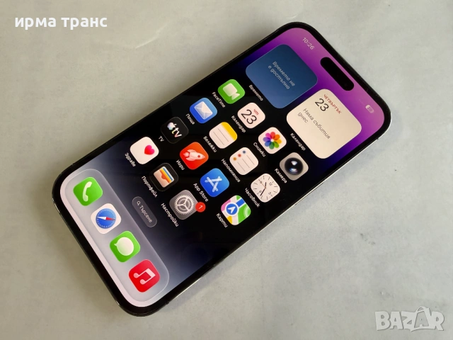 iPhone 14 Pro Deep 128gb 100% батерия.Гаранция, снимка 2 - Apple iPhone - 54287714