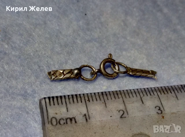 СТАРА СРЕБЪРНА КАРАБИНКА ЗАКОПЧАЛКА За КОЛИЕ ЛАНЕЦ ВЕРИЖКА ГРИВНА СРЕБРО 950 ПРОБА 29153, снимка 6 - Антикварни и старинни предмети - 50510810