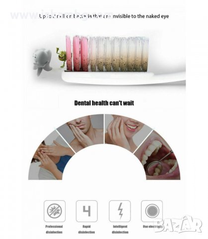 UV СТЕРИЛИЗАТОР ЗА ЧЕТКИ ЗА ЗЪБИ 3 В 1, ПОСТАВКА, ДОЗАТОР ЗА ПАСТА - код 2846, снимка 11 - Други - 33914879