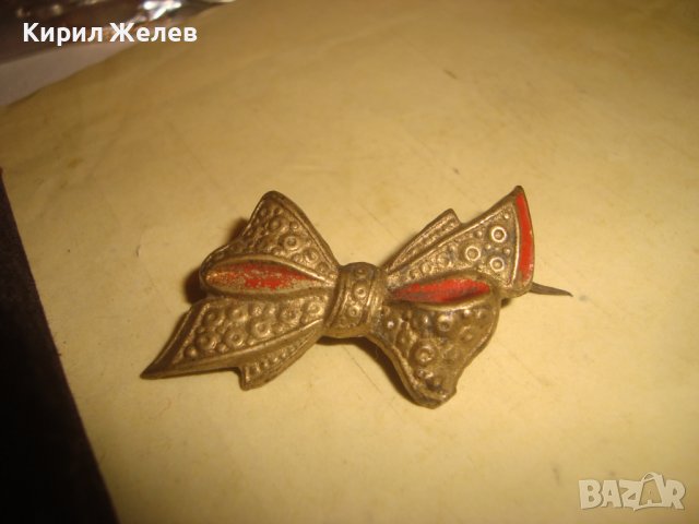 19 Век СТАРИННА БРОНЗОВА с ПОЗЛАТА РЕТРО БРОШКА ПАНДЕЛКА РЪЧНА МАЙСТОРСКА ИЗРАБОТКА за КОЛЕКЦИЯ 4261, снимка 5 - Антикварни и старинни предмети - 37722078