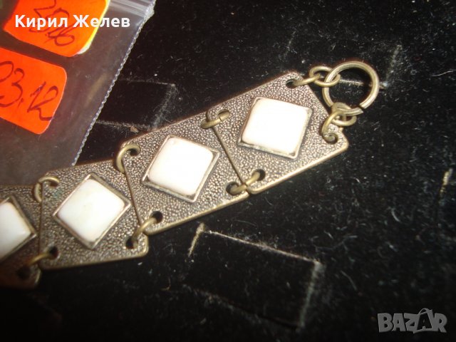 ВЪЗРОЖДЕНСКА БРОНЗОВА ПОСРЕБРЕНА ГРИВНА с КАМЪНИ 11895, снимка 7 - Антикварни и старинни предмети - 30523543