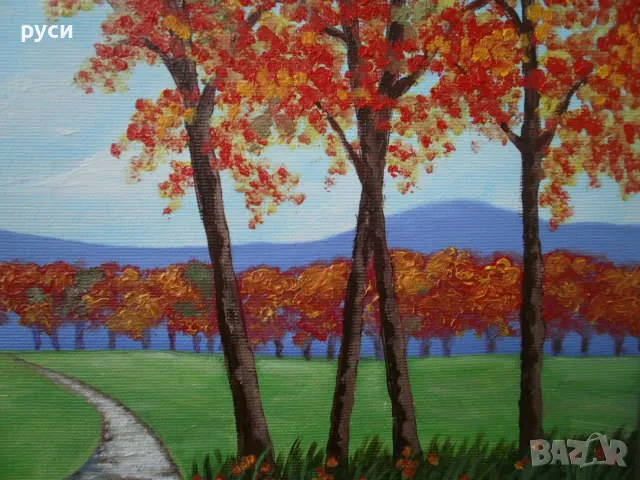 Есенен пейзаж, снимка 7 - Картини - 47425300