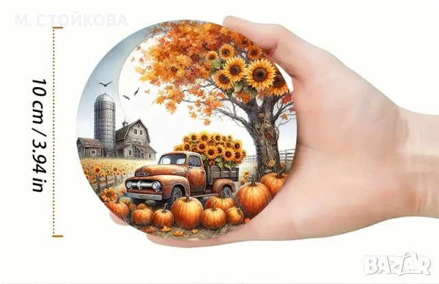 Големи дървени магнитчета - ретро камиони, снимка 2 - Декорация за дома - 51622615