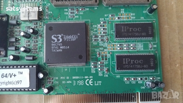 Видео карта S3 Trio 64V+ Trio S3-4SA 1MB PCI, снимка 7 - Видеокарти - 52532353