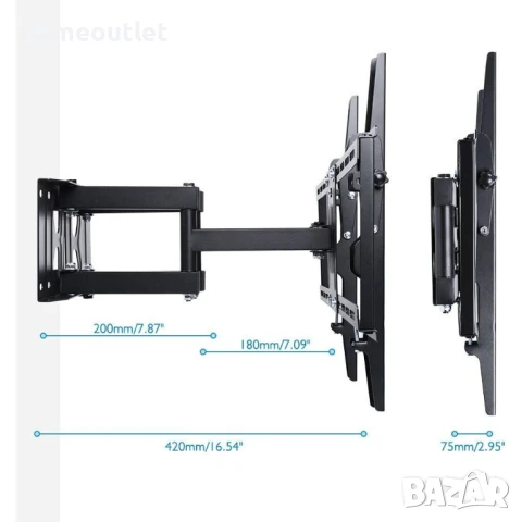 ПРОМОЦИЯ Стойка за телевизор, подходяща за ъглов монтаж UNHO U-500A, снимка 6 - Стойки, 3D очила, аксесоари - 50684028
