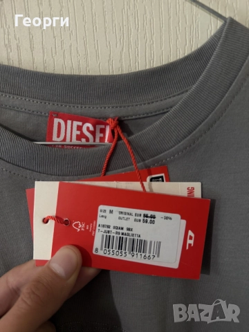 Нова мъжка тениска Diesel, размер М, снимка 4 - Тениски - 56242335