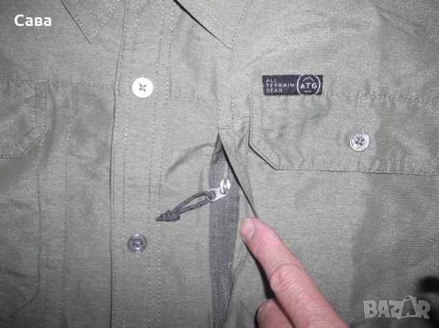 Ризи WRANGLER  мъжки,4-5ХЛ  /зелена,бежова/, снимка 4 - Ризи - 53276856