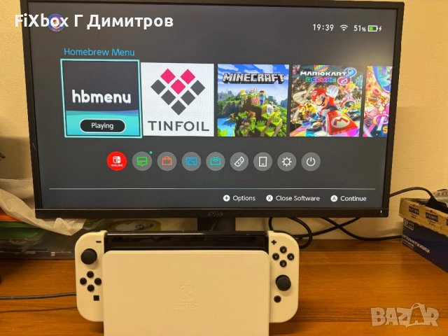 Хакнат Nintendo Switch Oled +128gb  Kefir Atmosphere с много игри , снимка 7 - Игри за Nintendo - 51631355