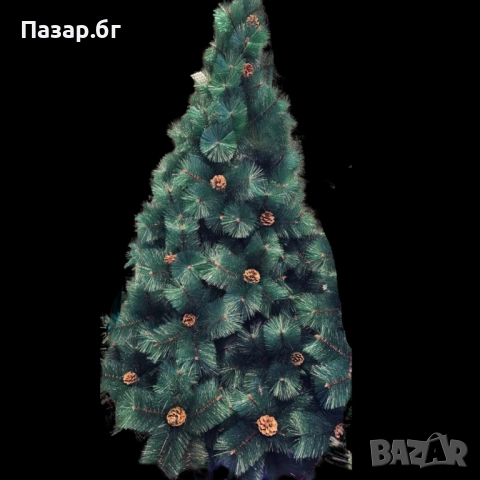 Елха естествено зелена с шишарки, снимка 3 - Декорация за дома - 52501734