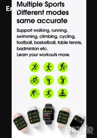 Смарт часовник W17 PRO 1.9 инч, 210mAh, сменяща се каишка / Цвят: Черен, Бял, Розов , снимка 10 - Дамски - 47729148