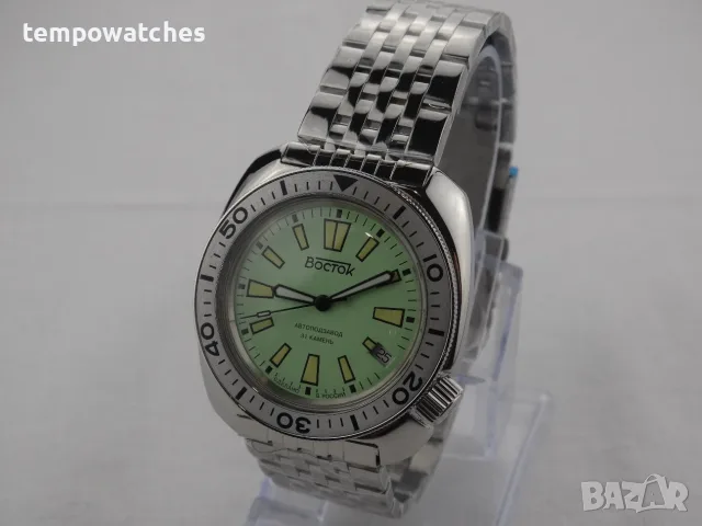 ВОСТОК АМФИБИЯ АВТОМАТИЧЕН-"ЧЕРЕПАХА"-"LIME" ref: 70086В, снимка 15 - Мъжки - 48082146