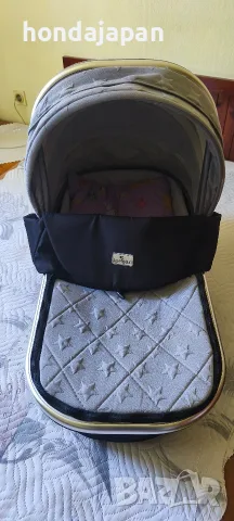 Бебешка количка Lorelli Rimini 3в1 сиво и черно, снимка 13 - Детски колички - 54584315