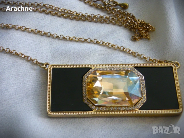 Луксозно позлатено колие, снимка 3 - Колиета, медальони, синджири - 48222102