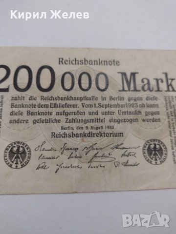 Райх банкнота - Германия - 200 000 марки / 1923 година - 17928, снимка 2 - Нумизматика и бонистика - 31031211