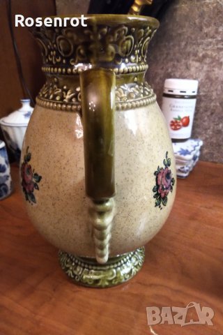 Изключително красива ръчно изработена керамична кана , снимка 2 - Антикварни и старинни предмети - 30925237