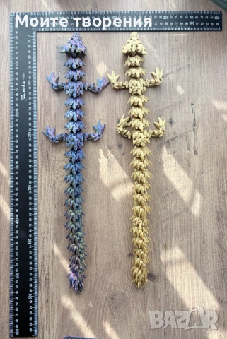 Артикулиран Дракон – Многоцветен / Златен – 3D принт, снимка 2 - Фигурки - 54116010