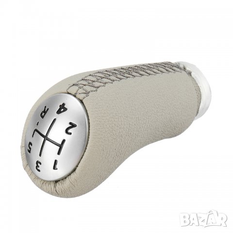 Бежова кожена топка за скоростен лост Дачия Рено Laguna Renault Clio III Megane Scenic Kangoo, снимка 2 - Аксесоари и консумативи - 37097326