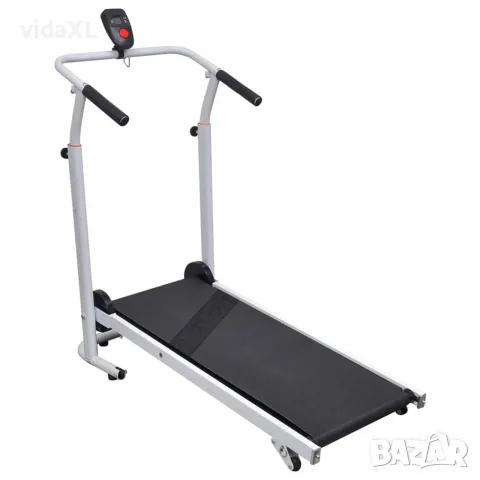 vidaXL Мини бягаща пътека, сгъваема, 93x36 см, черна