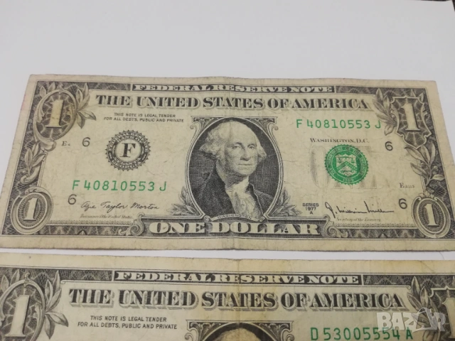 1 долар /сащ/ от 1977 г., снимка 2 - Нумизматика и бонистика - 53090172