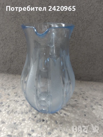 Старинна, кристална кана , снимка 3 - Антикварни и старинни предмети - 51131235