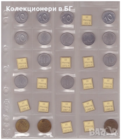 КЛАСЬОР С МЕГА ЛОТ /КОЛЕКЦИЯ/ ОТ 74 РАЗМЕННИ МОНЕТИ ОТ  ГДР /виж описанието/, снимка 10 - Нумизматика и бонистика - 53074963