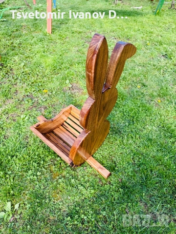 Великденски заек с кошница, снимка 2 - Декорация за дома - 54092986