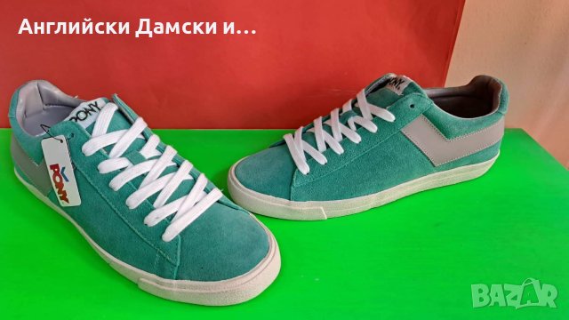 Английски мъжки естествен велур кецове-PONY, снимка 3 - Кецове - 40444962