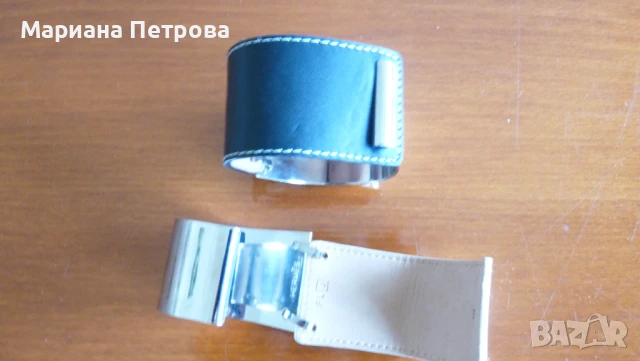 Гривни HERMES - бяла и черна - естествена кожа