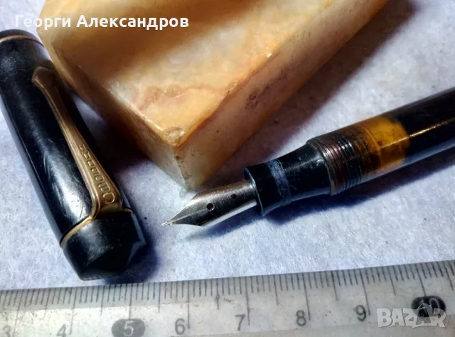 Стара ПИСАЛКА СВОБОДА и СТАРИНЕН ПОСТАМЕНТ ПРЕСПАПИЕ от ЕГИПЕТСКИ АЛАБАСТЪР / ОНИКСОВ МРАМОР и ДЪРВО, снимка 7 - Антикварни и старинни предмети - 48724890