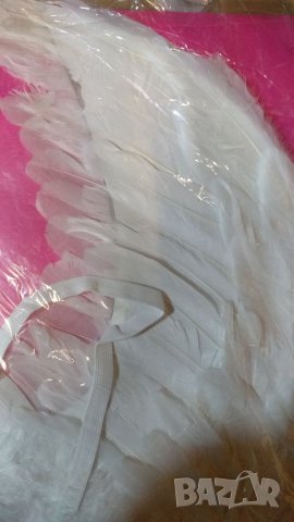Бели ангелски крила,естествени пера., снимка 4 - Кукли - 19881545