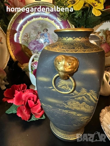 Японски вази „Черната Прелест" – Рядка колекционерска находка, снимка 5 - Антикварни и старинни предмети - 54073573