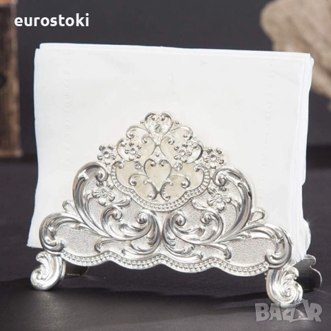 Поставка за салфетки за маса за хартиени салфетки, за ресторант, хотел, сребърна, снимка 6 - Други - 51766238