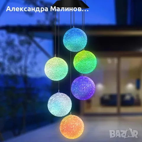 Соларна висяща градинска лампа, снимка 6 - Градински мебели, декорация  - 56317761
