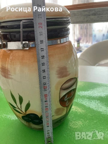 Голям керамичен буркан за съхранение, снимка 6 - Други стоки за дома - 51149242