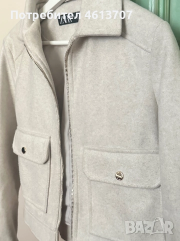 Zara екрю яке, снимка 2 - Якета - 52133549