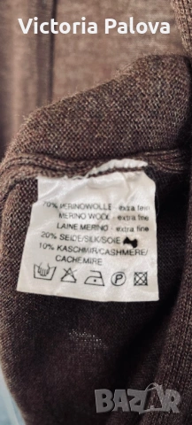 Луксозна мъжка жилетка NUVOLE DI CASHMERE премиум състав, снимка 7 - Блузи - 53345633